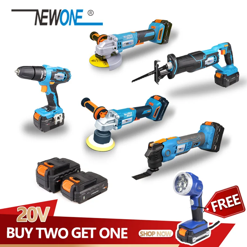 10 in 1 Cordless Oscillating toolBrushless Angle Grinder/ Orbital Polisher / Inflator  Deflator/Jig Saw Series Bare Power tools