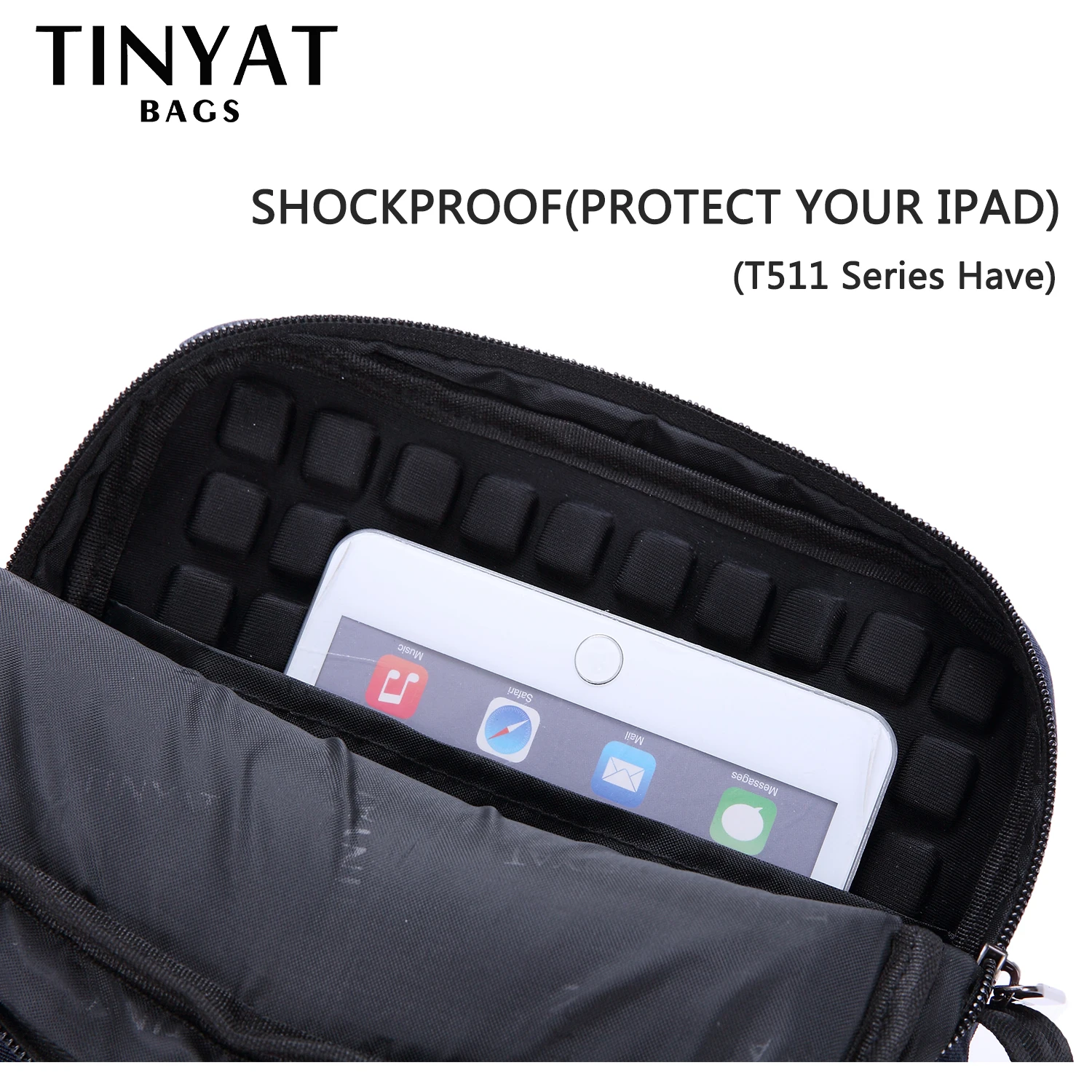  TINYAT Men's Bags Shockproof Men Shoulder bags for 9.7' pad Travel Crossbody bags Canvas men's Buin - 32800615740