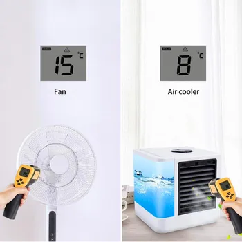 

Humidifiers Mini Air Conditioner Air Cooler Fans USB Portable Air Cooler Table mini Fan For Office Refrigerating Device 7 Color