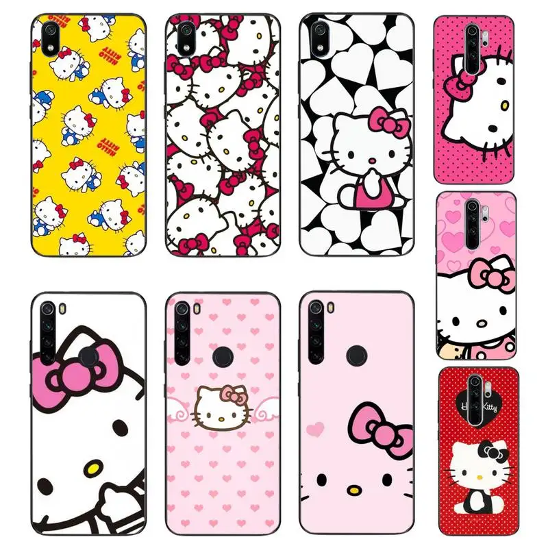 Горячая Распродажа милый Kawaii Hello Kitty DIY Печатный чехол для телефона Xiaomi Redmi 4X 5A 6A 6 7 8
