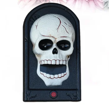 

Halloween Doorbell Talking Scary Horror Modeling Sounds for Party Bar Door Decorations Kids Gift Toys (White Skeleton)