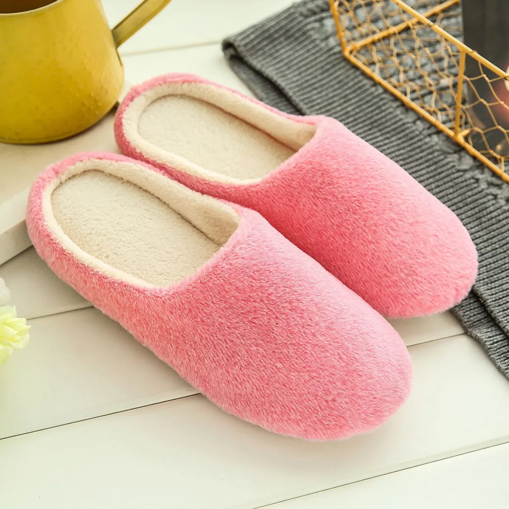 SAGACE/женские тапочки; теплые домашние плюшевые мягкие тапочки; нескользящая зимняя повседневная обувь; женские тапочки; одноцветная обувь для спальни