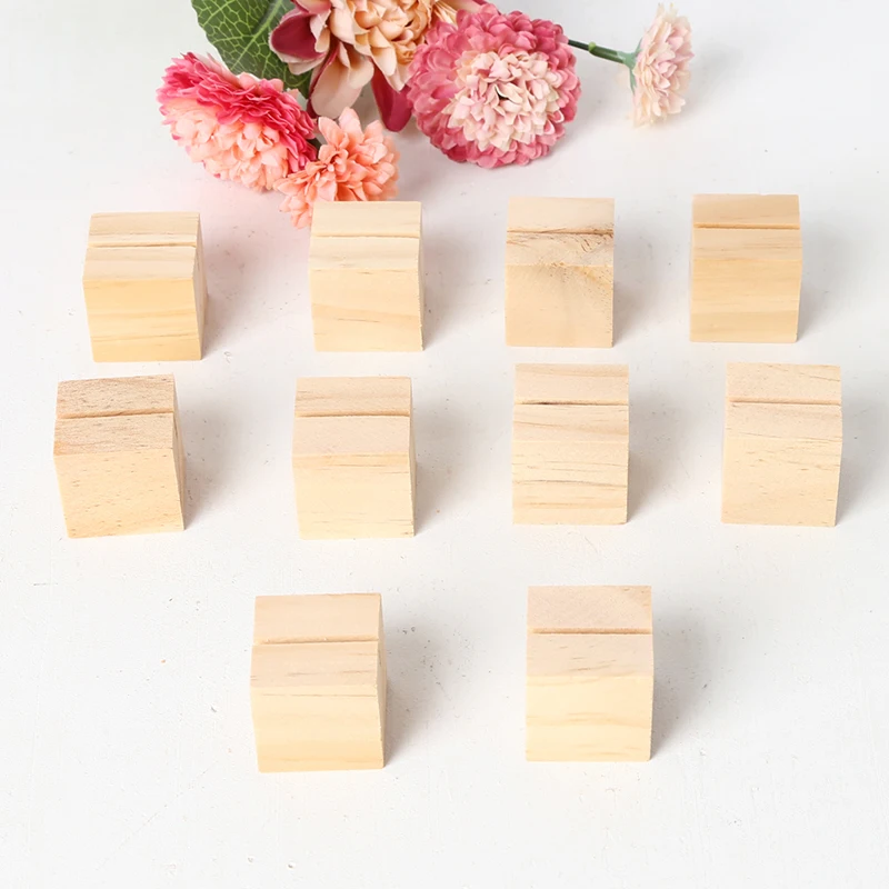 

10pcs Wood Photo Note Clips Card Holder Clamps Support Desk Wedding Banquet dinner table party hotel restaurant