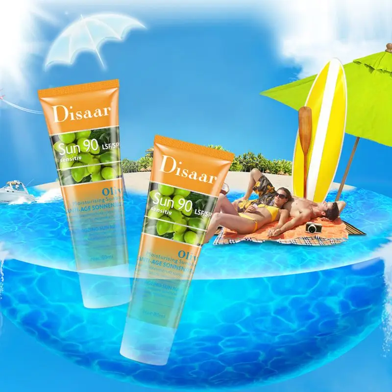 Disaar SPF60 +/90 + оливковый солнцезащитный крем для лица отбеливающий увлажняющий