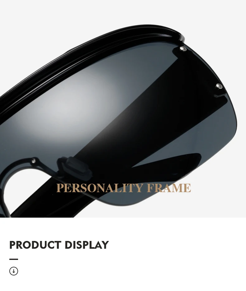 LongKeeper Trend Semi Rimless One Piece Sunglasses Women Men Steampunk Oversized Shades Luxury Brand Design Sun Glasses UV400