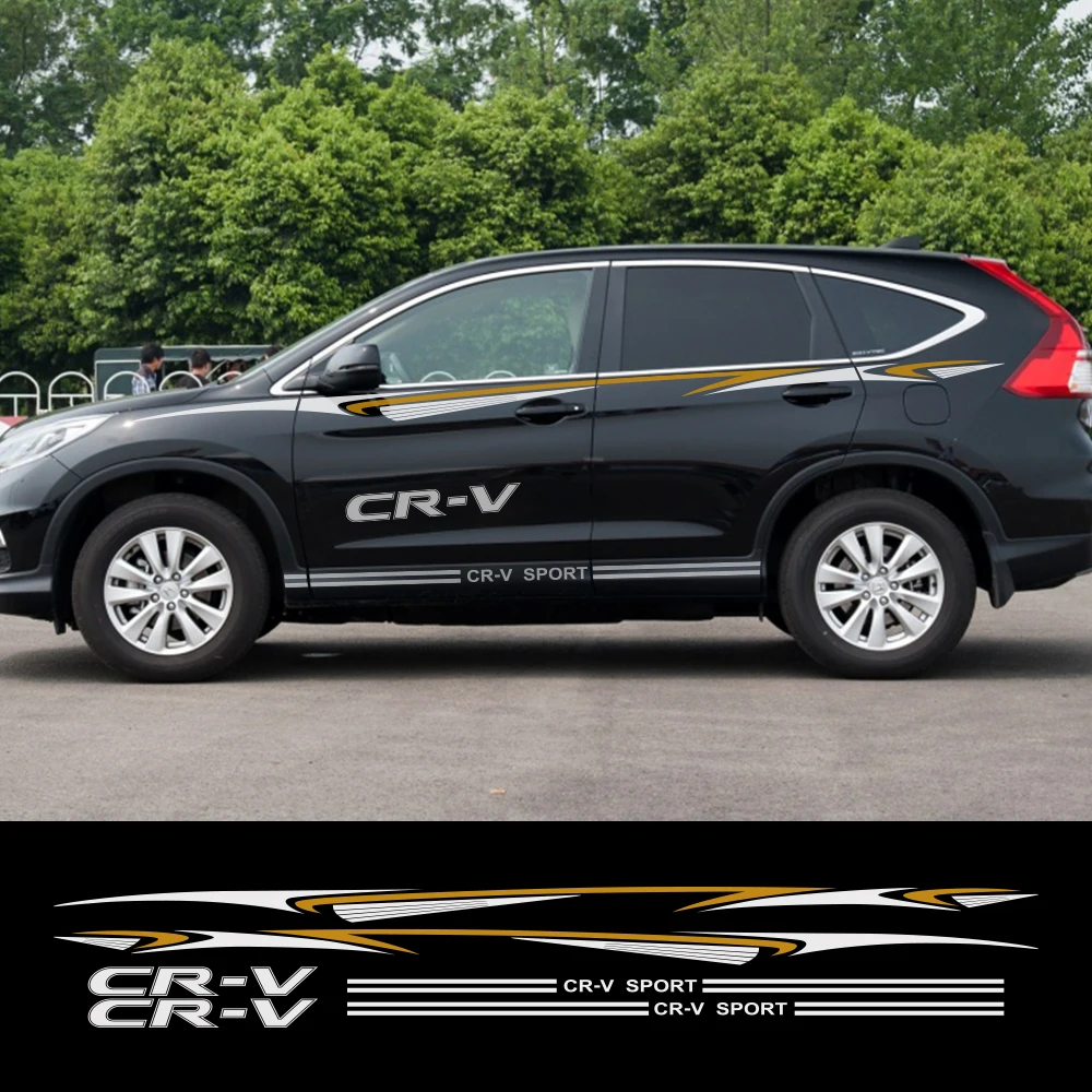 1 Набор автомобильных наклеек и наклеек для Honda CR-V Автомобильная дверь боковая отражающая гирлянда Viny ПВХ украшения наклейки аксессуары для автомобиля