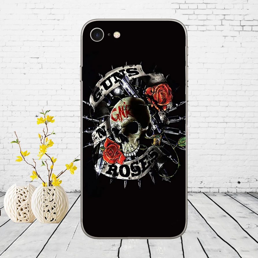 35DD guns n roses Мягкий силиконовый чехол для iPhone 5 5S SE 6 6s 8 plus 7 7 Plus X XS SR MAX чехол