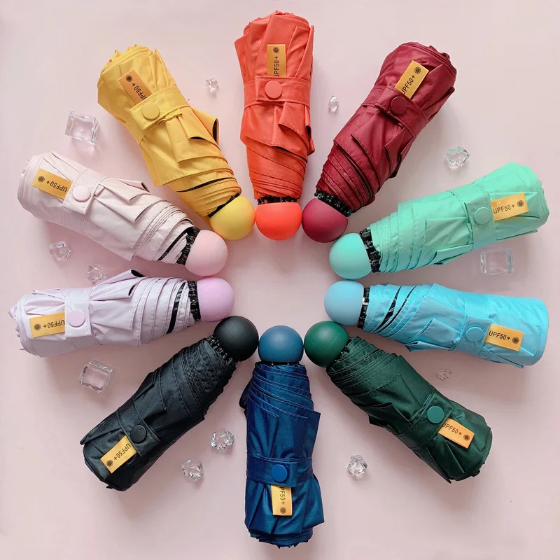 8 Bone, пять раз, капсула, зонтик, изысканный, Подарочная коробка, зонтик для женщин, ультра-светильник, зонт, черное покрытие, солнцезащитные мини карманные зонтики