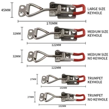2pcs Toggle Latch Catch Toggle Clamp Adjustable Cabinet Boxes Lever Handle Lock Hasp For Sliding Door Furniture Hardware 1pcs gh 40341 large galvanized hand tool toggle latch catch hasps trailer outdoor marine grade adjustable hasp fastener