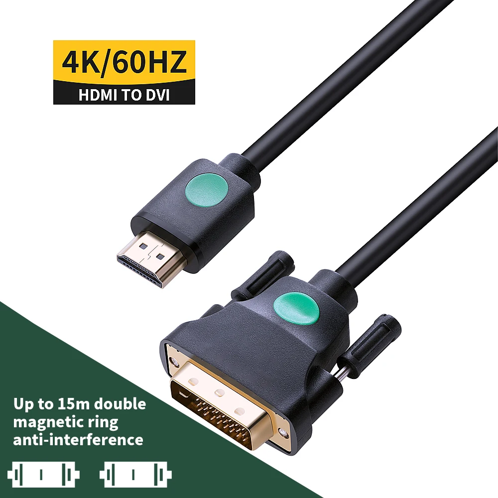 Кабель dvi hdmi 4k 60Hz для проектора PS4 TV box Xbox компьютер HD ТВ монитор конвертер адаптер