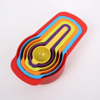 

Rainbow Color 6 Pcs/Set Kitchen Measuring Cup Stackable Combination Measuring Cup Tools kitchen scale Kitchen Accessories Tools