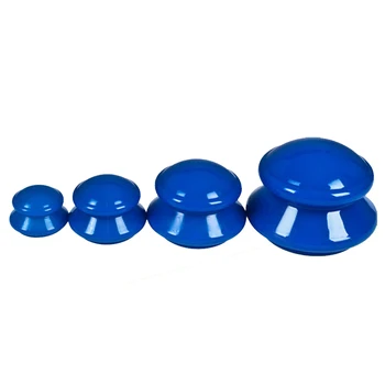 

1/4Pcs Massage jars Moisture Absorber Anti Cellulite Vacuum Cupping Therapy for facial massage Silicone Vacuum cans for massage