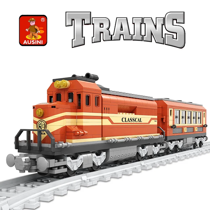 

AUSINI 25902 Train Series Toy 8 Section Camera Track Assembled Plastic Building Blocks Children'S Educational Toy
