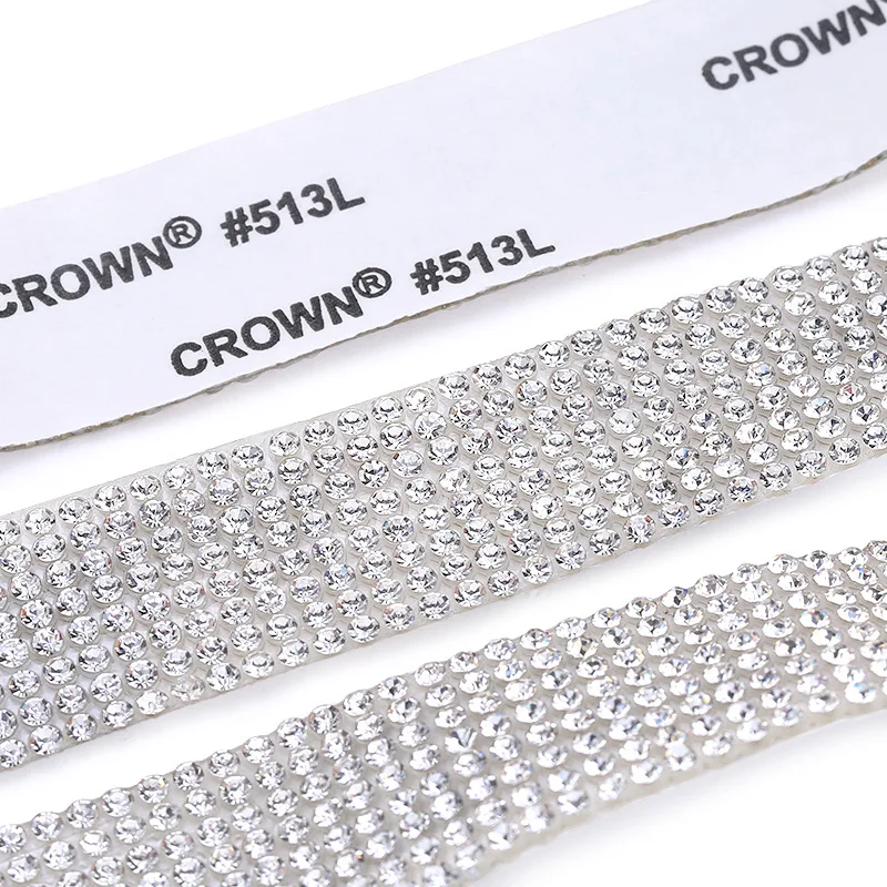 Self Adhesive Crystal Rhinestone Sticker Diamond Ribbon Sticker Rhinestones For Arts/Crafts DIY Event Car Phone Decoration crystal rhinestones rhinestone stickers rhinestone crystals 1Yard