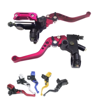 

Motorcycle Handlebar Lever Master Cylinder Levers Hydraulic Brake Pump Clutch Reservoir set FOR honda hornet 600 benelli trk 502