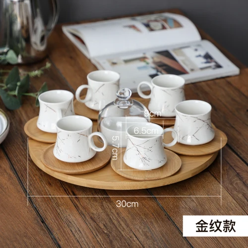 ぱれっとカフェ スリーブセット Ceramic Coffee Cup and Saucer Set Wooden Pallet Concentrate