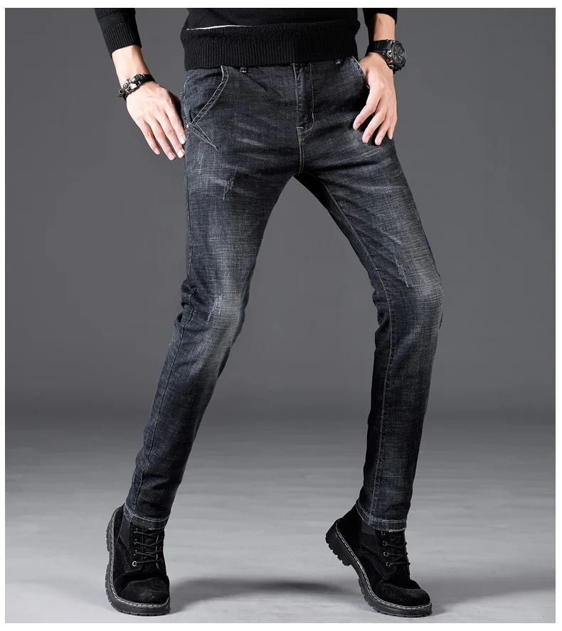 Стиль, мужские джинсы, Молодежные обтягивающие облегающие мужские джинсовые брюки, эластичные джинсы, мужские трендовые
