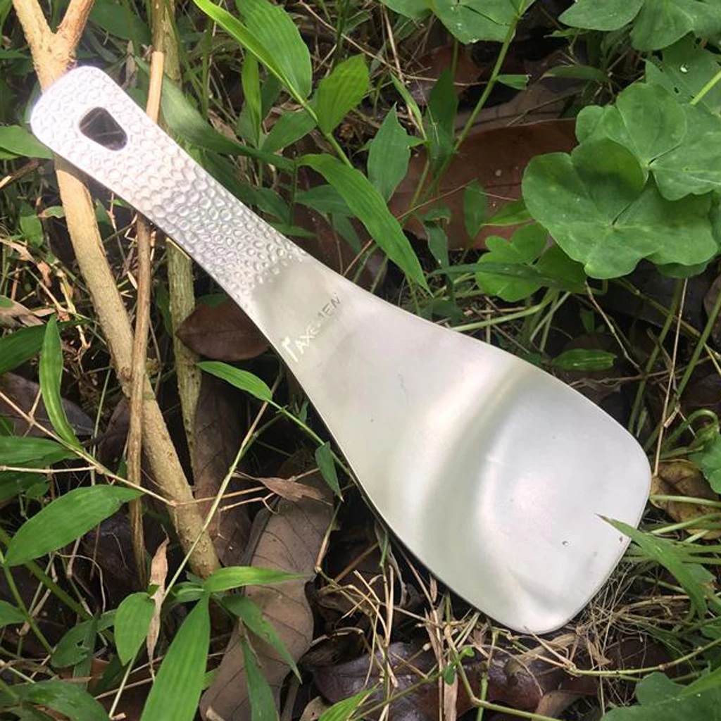 Outdoor Titanium Rice Spoon Cooking Shovel Flat Home Kitchen Scoop Paddle