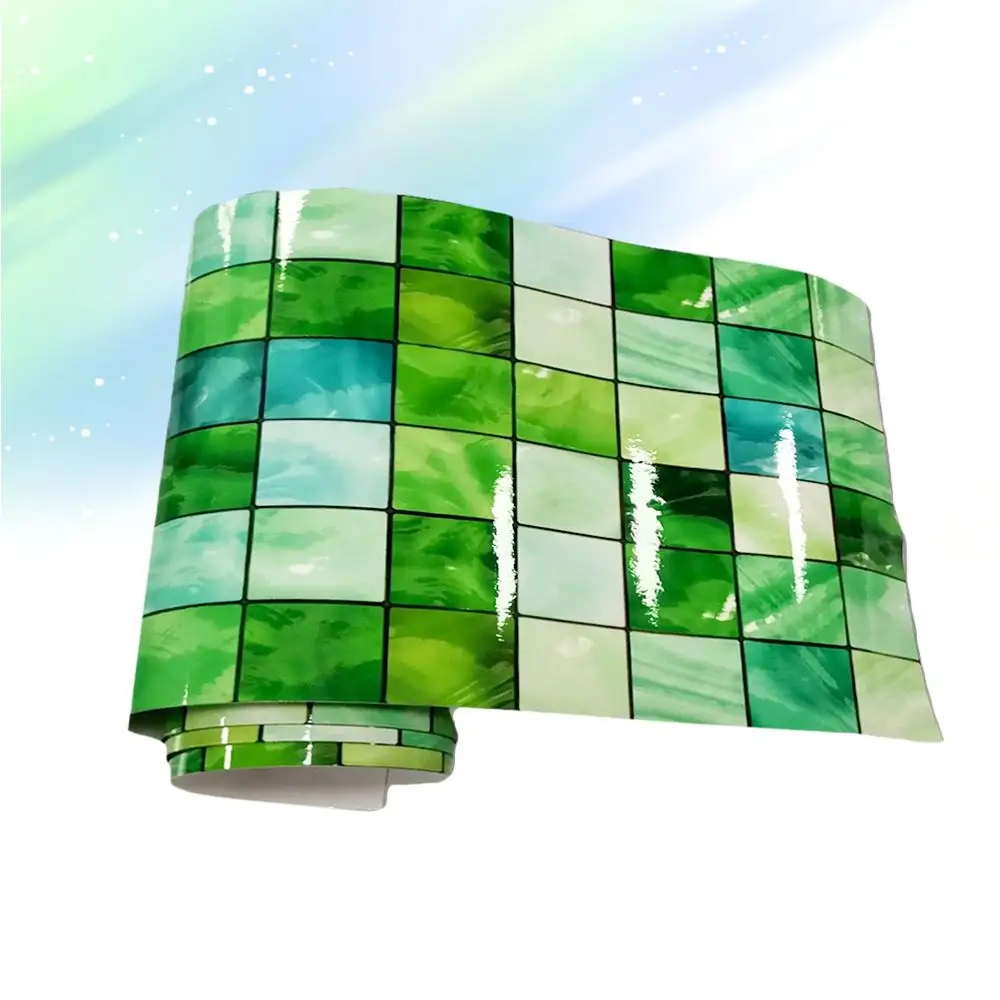 

PVC Mosaic Wall Decal Practical Creative Waterproof Detachable Waist Line Wall Sticker Adhesive Waist Line for Home Bathroom Kit