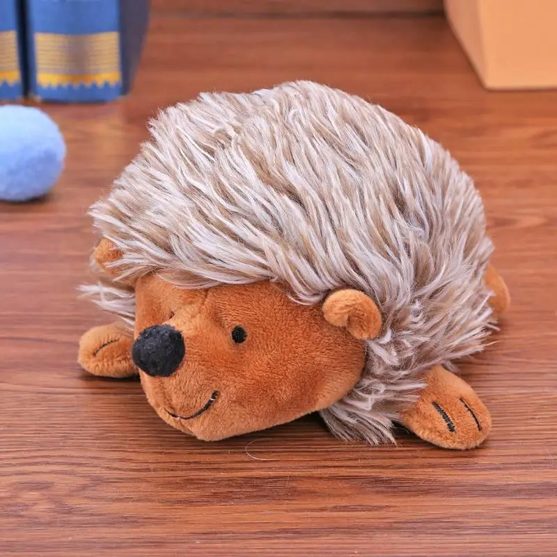 Funny Pet Soft Plush Dog Hedgehog Shape Plush Toy Molar Bite Resistant Puppy Chew Toys Pet Supplies 15*15cm