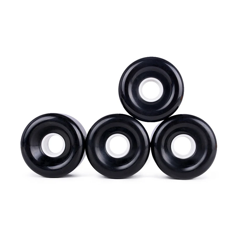 Black 4Pcs Skateboard Cruiser Board Wheels Long Board Skateboarding Parts Useful