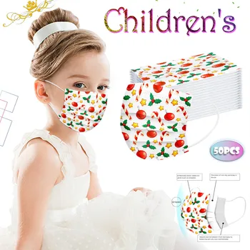 

50/100pcs Kids Face Mask Disposable Cartoon Print Face Fabric Facial Mask Protective 3ply Ear Loop Mascarilla Child Маски#YL5