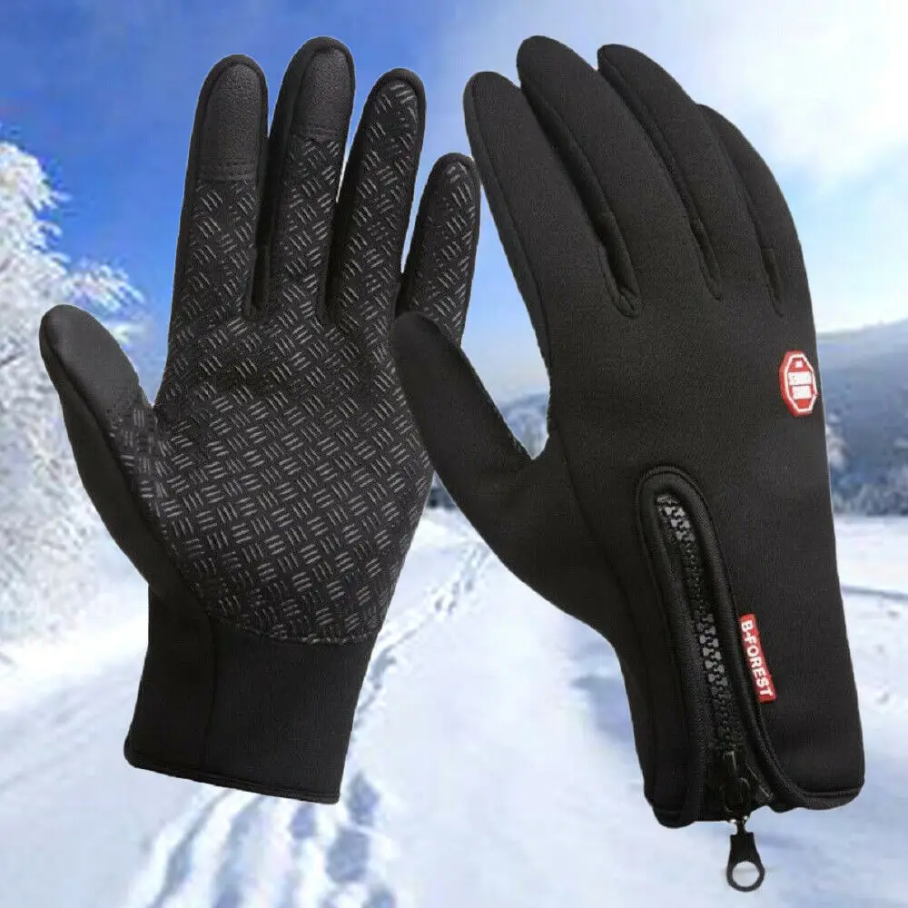 Спортивные перчатки на открытом воздухе Windstopper для сноуборда лыж верховой езды Велоспорт велосипед ветрозащитный зимний тепловой теплый Сенсорный экран унисекс 4 цвета