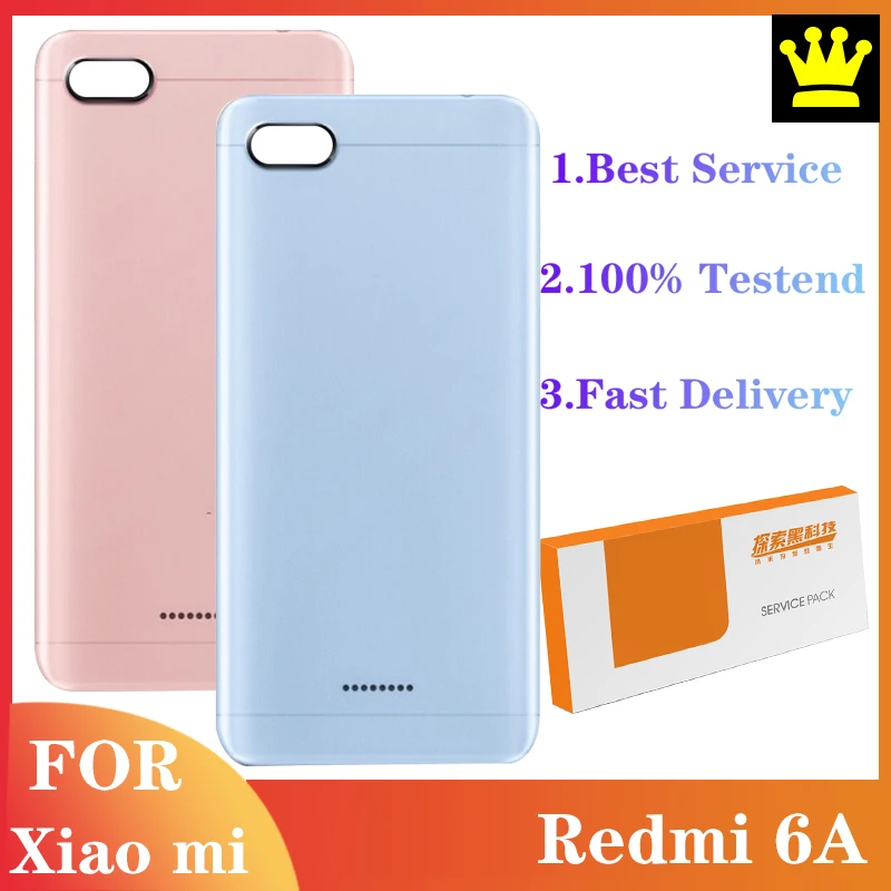 Оригинальная запасная задняя крышка для Xiaomi rдеми 6A батарея металлическая клейкая наклейка|Корпусы и рамки