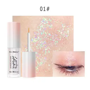 

Fashion Diamond Eye Shadow Nude Metal Shimmer Glow Glitter Single Liquid Eyeshadow Makeup Pigment Accessorices Beauty Cosmetics