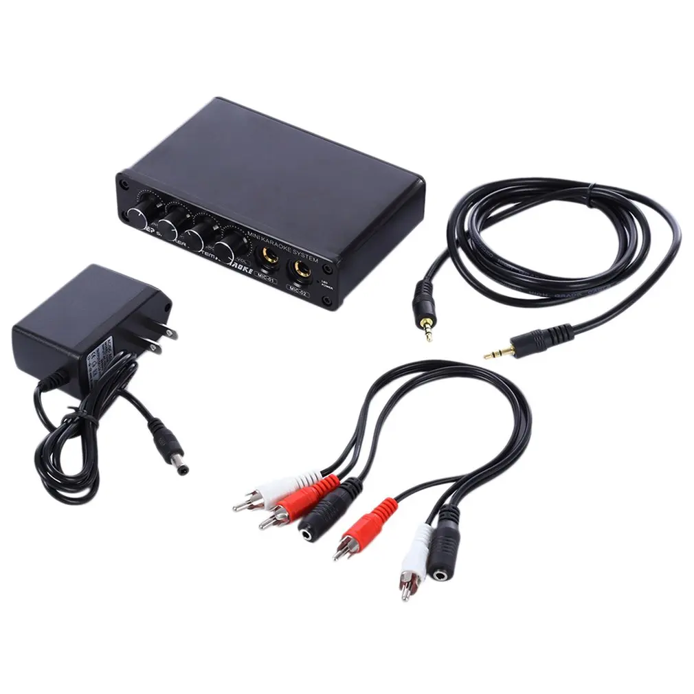 

A933 Karaoke Mixer Professional Mini Karaoke Mixer With Reverb Mixing Dual Microphone Volume Controller
