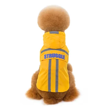 

Pet Dog Raincoat Waterproof Detachable Rain Jacket Dogs Water Resistant Clothes for Dogs Fashion Patterns Pet Coat for Rainy Day