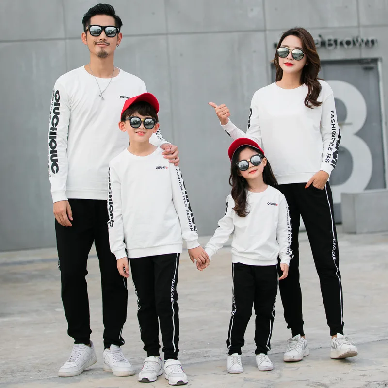 

School Uniform Kindergarten Suit Business Attire Recommended 2018 Autumn New Style Lettered Parent And Child Leisure Suit Family
