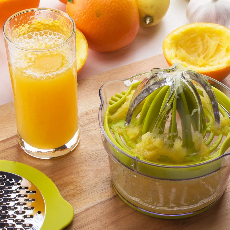 Многофункциональная соковыжималка для цитрусовых лимона ручная соковыжималка для апельсинов с мерным стаканом терка для овощей
