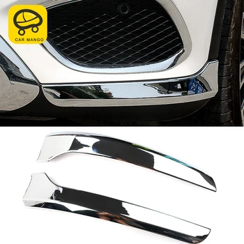 

CarManGo For Mercedes Benz GLC 2016-2019 Car Styling Front Corner Protector Cover Trim Frame Sticker Chrome Exterior Accessories