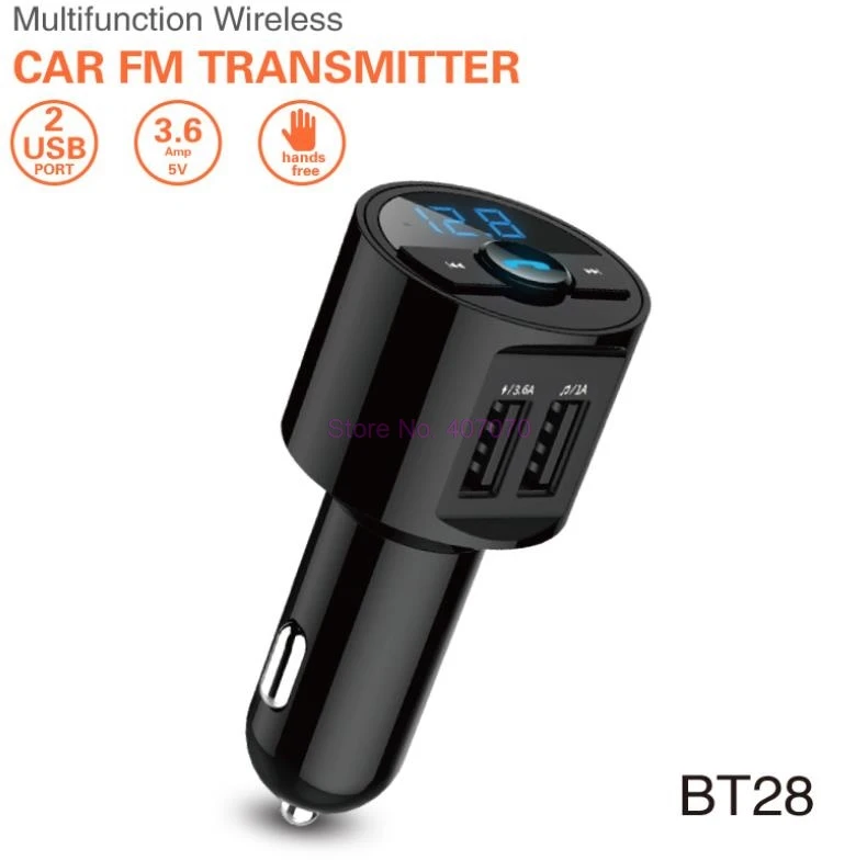 DHL или Fedex 50 шт. fm передатчик Bluetooth автомобильный комплект громкой связи