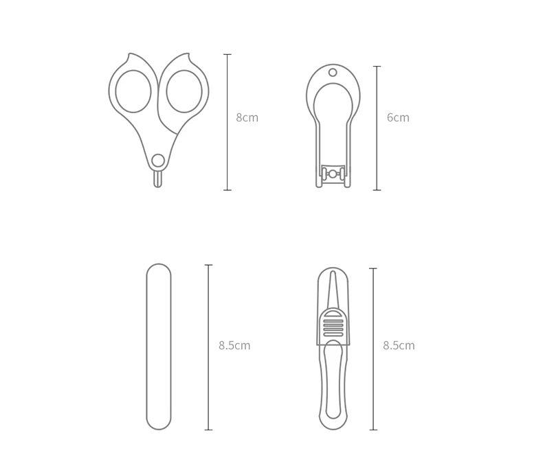 Aimeison/детский набор для стрижки ногтей, безопасные ножницы для детей, специальные детские антипригарные инструменты для стрижки ногтей для новорожденных