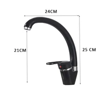 Simple Black Kitchen Faucet Hot and Cold Water Faucet Single Handle Mixer  Fast and Affordable Colorful  Faucet 2