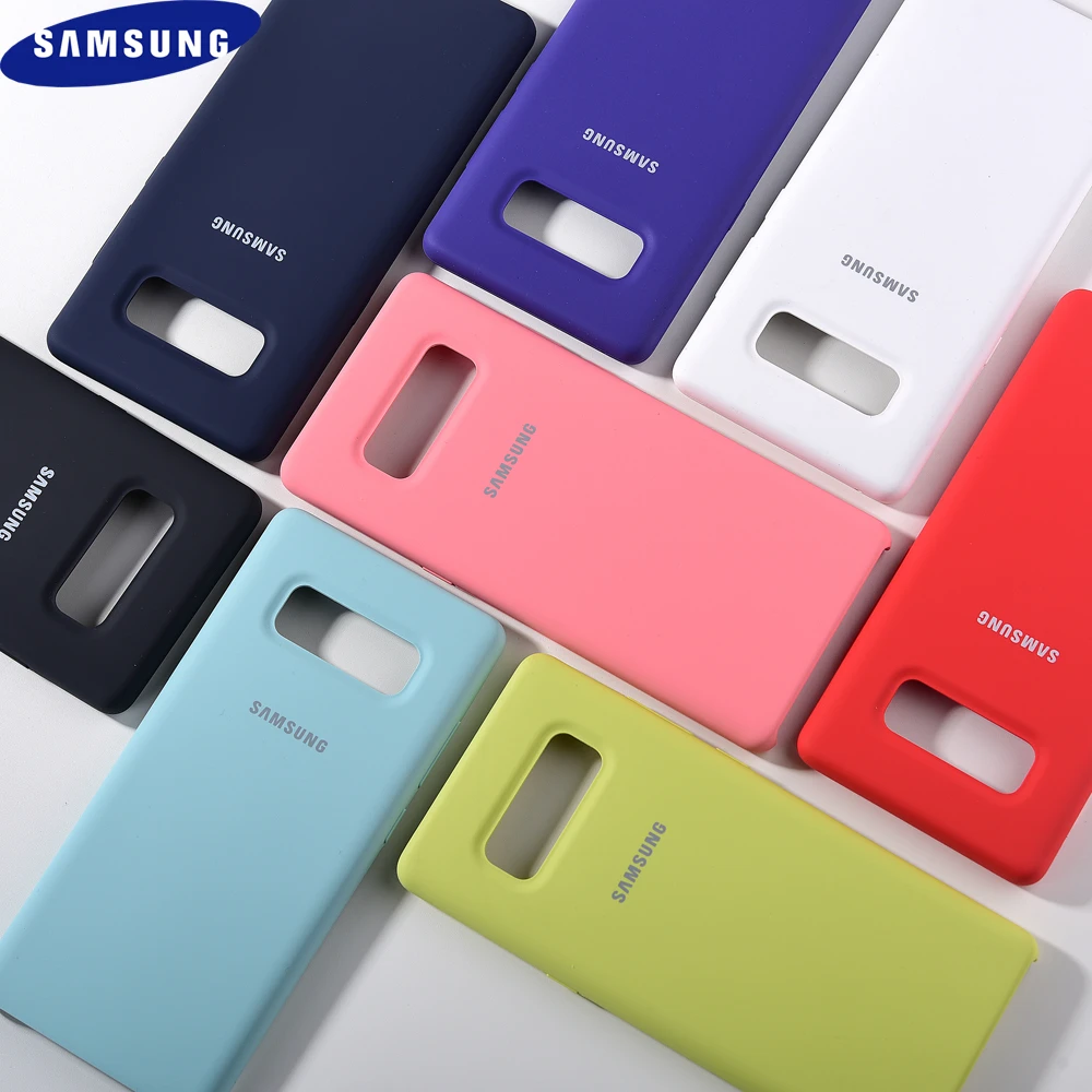 Funda de silicona líquida Original para Samsung Galaxy 8, carcasa protectora trasera acabado suave al tacto de alta calidad para Note 8| Fundas antigolpes para teléfono| - AliExpress