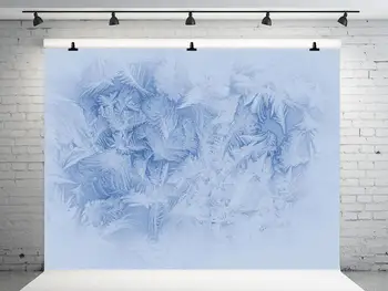 

VinylBDS 10x10ft Snow Photo Background Photography Backdrop Ice Flower Newborn Photography Backdrop Cotton Washable Background