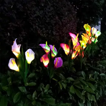 

Solar Lily Flower Light Stake Solar Garden Lily Light Solar Flowers Light Decorative 1 with Backyard Flowers M3Q4