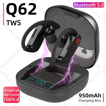

Ear Hook Headsets HBQ PRO Q62 TWS Wireless Earphone Bluetooth5.0 Stereo Sport Headphones Case 950mah MIC PK Q32 Q62 pro3 pro4