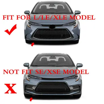 

1pcs Front Grille For Toyota 2020 Corolla Carbon Fiber Black Luxury Accessory Parts