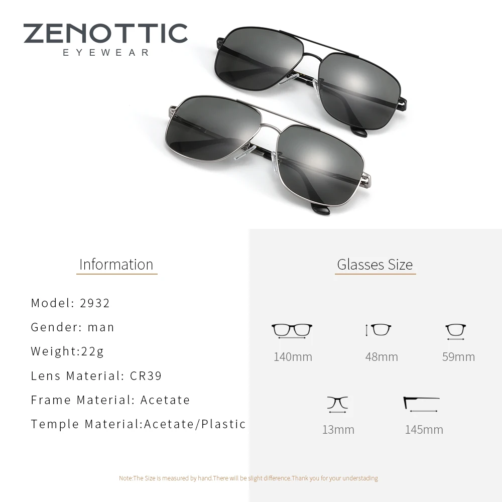 Мужские поляризованные солнцезащитные очки ZENOTTIC с защитой от ультрафиолета 400