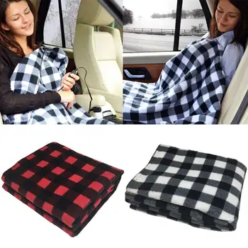 

Plaid 12V Car Winter Warm Fleece Constant Temperature Heating Electric Blanket Automobile Interior Accessories автомагнитола