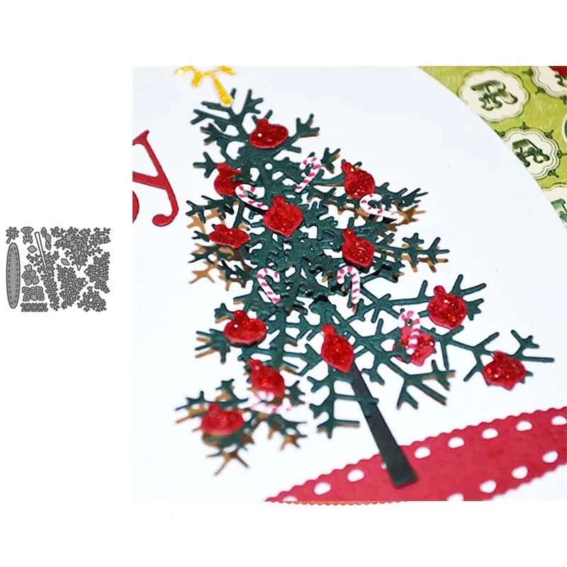 

JC Christmas Pendant Tree Metal Cutting Dies Scrapbooking Craft Design Stencil Punch Blade Card Make Mould Sheet Decor Template
