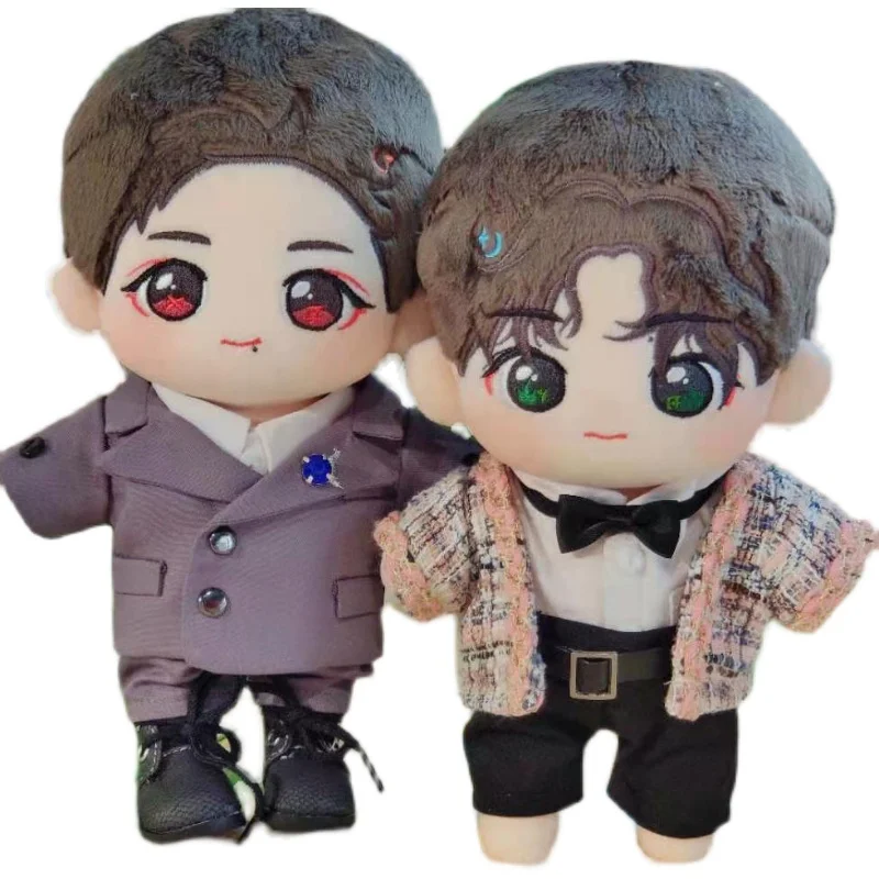 Plush Doll 20cm Yuri Plush Doll Body Xiao Zhan Wang Yibo Idol Star Toy Clothes Cosplay Cute Xmas Gift