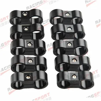 

10PCS AN6 AN-6 14.6mm To AN8 AN -8 17mm Stepped Billet Dual Hose Separator BLACK