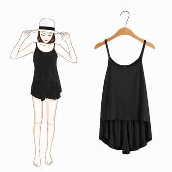 

Pajamas Camisole Shorts Set Female Summer Tops Underwear Short Home Two-Piece