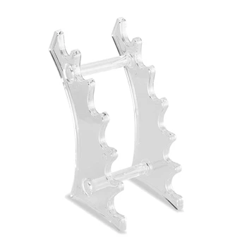 

Acrylic 6-Slots Display Stand, Eyebrow Fountain Pen Pencil Jewelry Makeup Brush Rack Organizer Holder for Home Office Store Usag