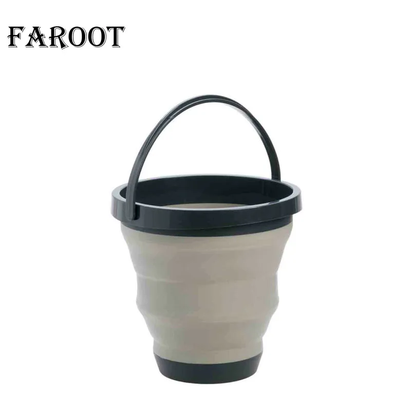 

Faroot 2020 Gray 10-15L Kitchen Folding Collapsible Silicone Bucket Outdoor Garden Camping Barrel Fishing Pot Travel Buckets